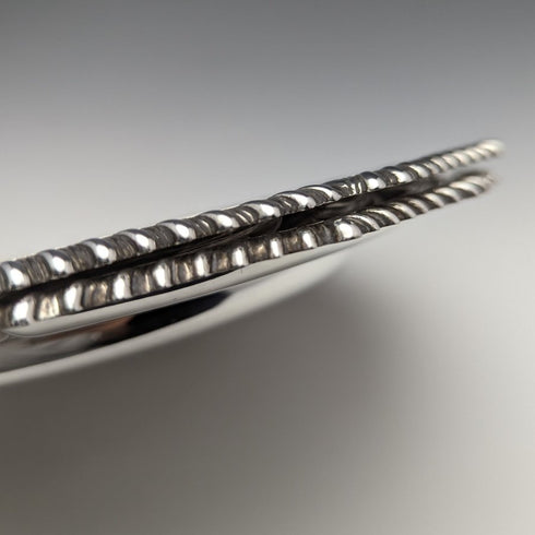 英国ヴィンテージ シルバープレート製 デザートプレート ペア 直径21cm